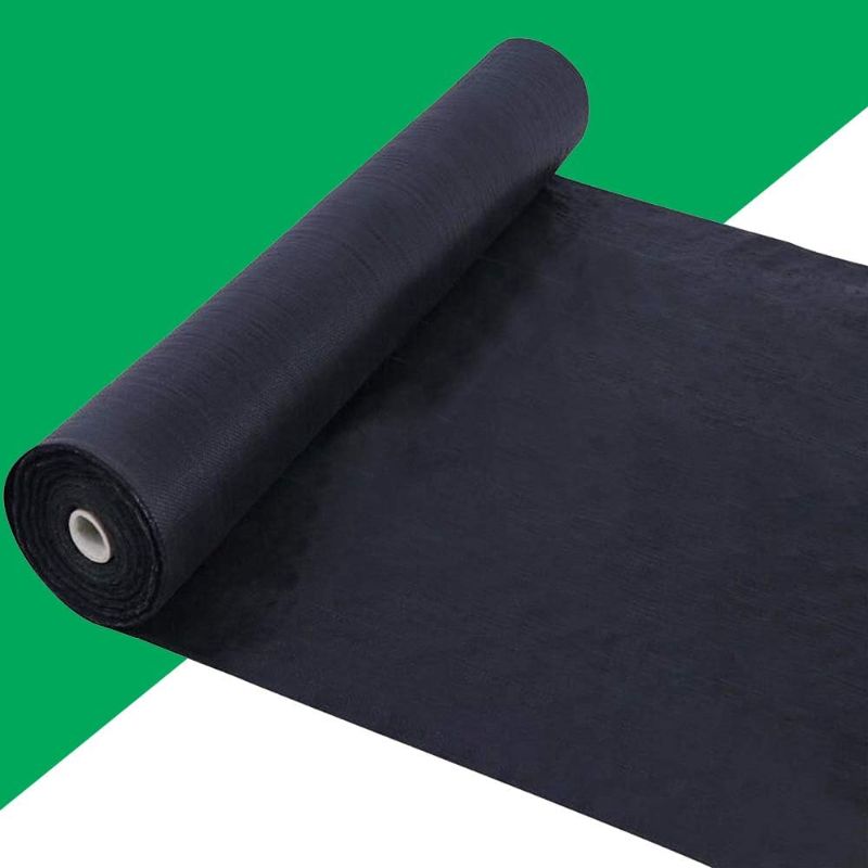 Photo 1 of Kdgarden Premium 5oz Pro Weed Barrier Landscape Fabric Ground Cover Heavy Duty Commercial Anti-Weed Gardening Mat, 4ft x 100ft, Black
