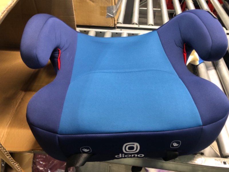 Photo 3 of Diono Solana 2 XL 2022, Dual Latch Connectors, Lightweight Backless Belt-Positioning Booster Car Seat, 8 Years 1 Booster Seat, Blue NEW! LATCH Connect Single Blue