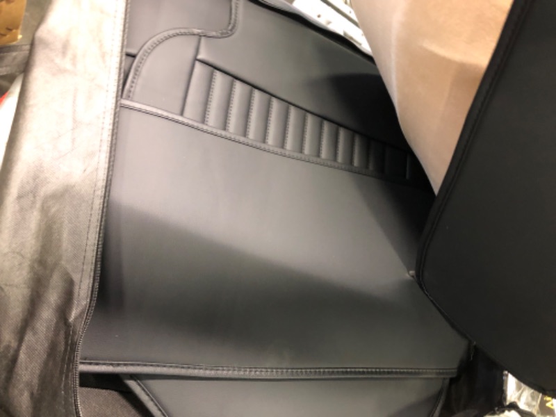 Photo 1 of Aierxuan Back Rear Seat Covers Universal for Toyota Honda Kia Ford Mazda Jeep Lexus Waterproof Leather Compatible with Split Bench 60/40 (Rear Seat/Black)