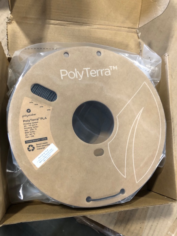 Photo 1 of Polymaker Matte PLA Filament 1.75mm Black, 1.75 PLA 3D Printer Filament 1kg - PolyTerra 1.75 PLA Filament Matte Black 3D Printing Filament (1 Tree Planted) 002-1kg Charcoal Black (Hex Code: #4c4e56) ?hot?