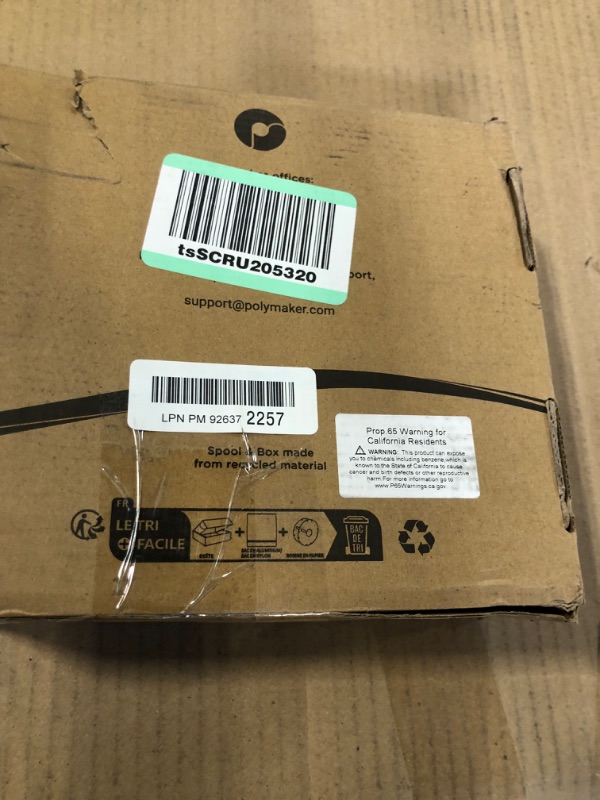Photo 1 of Polymaker Matte PLA Filament 1.75mm Black, 1.75 PLA 3D Printer Filament 1kg - PolyTerra 1.75 PLA Filament Matte Black 3D Printing Filament (1 Tree Planted) 002-1kg Charcoal Black (Hex Code: #4c4e56) ?hot?