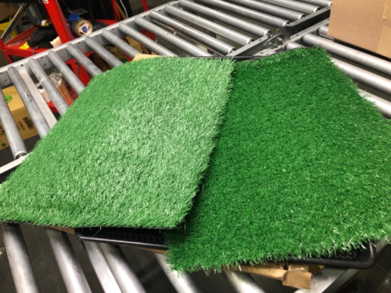 Photo 1 of Artificial Grass Puppy Pee Pad for Dogs and Small Pets - 20x25 Reusable 3-Layer Training Potty Pad with Tray - Dog Housebreaking Supplies by PETMAKER