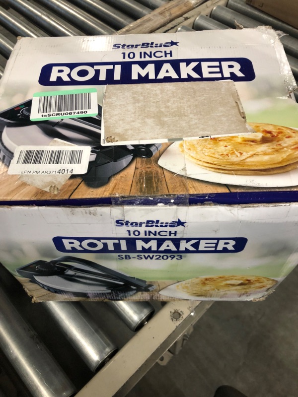 Photo 2 of 10inch Roti Maker by StarBlue with FREE Roti Warmer - The automatic Stainless Steel Non-Stick Electric machine to make Indian style Chapati, Tortilla, Roti AC 110V 50/60Hz 1200W