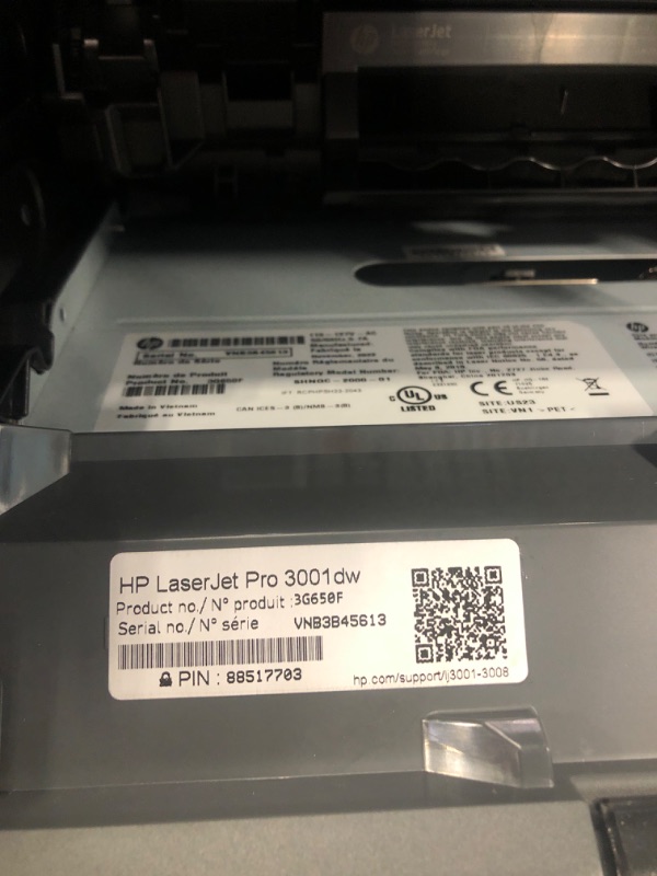 Photo 1 of HP LaserJet Pro 3001dw Wireless Black & White Printer
