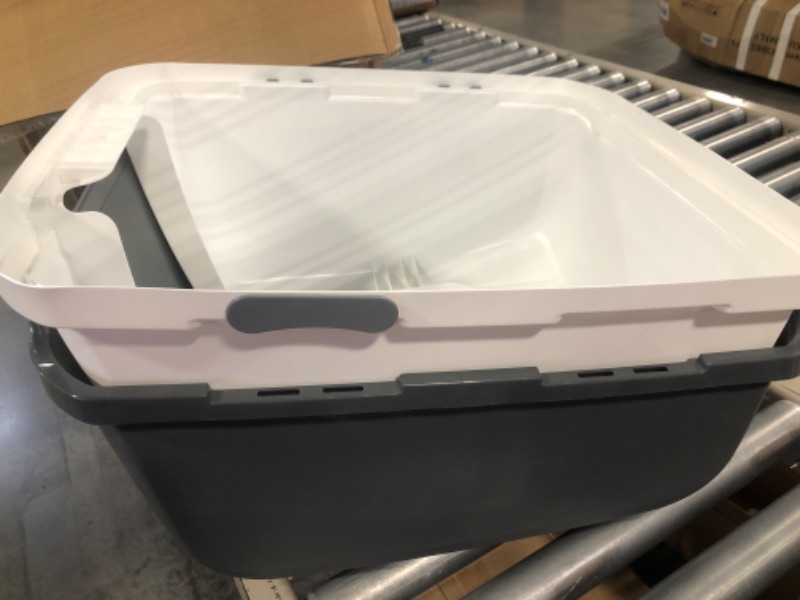 Photo 1 of Catit Hooded Litter Box, Jumbo, Gray