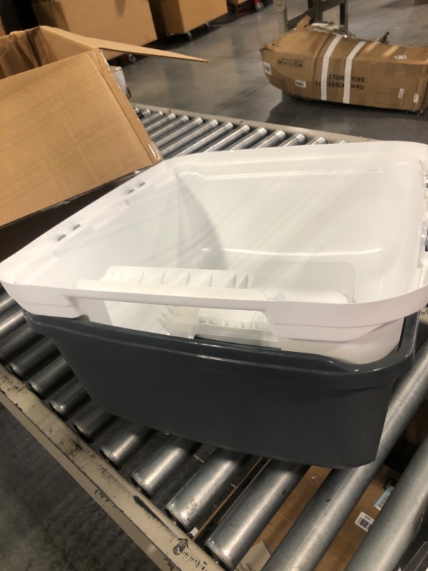 Photo 1 of Catit Hooded Litter Box, Jumbo, Gray