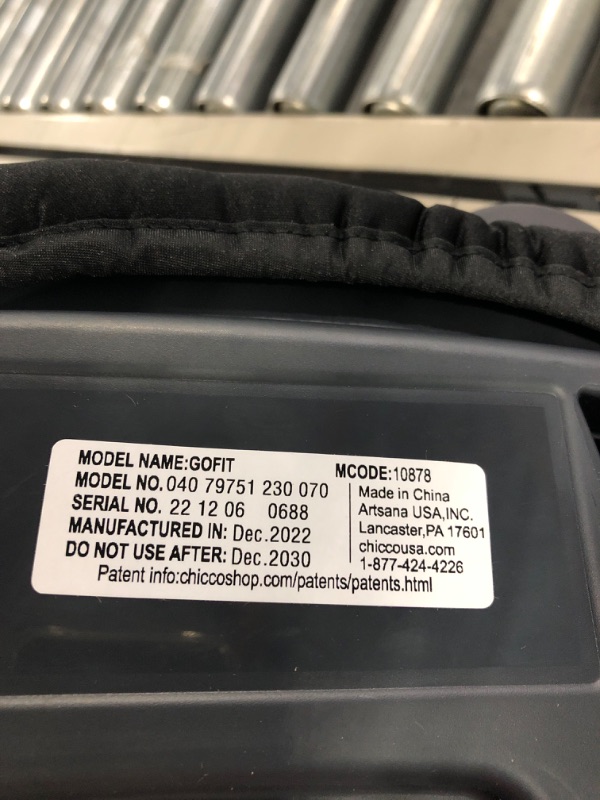 Photo 1 of Chicco GoFit Backless Booster Car Seat, Travel Booster Seat for Car, Portable Car Booster Seat for children 40-110 lbs. | Shark/Black/Grey Shark GoFit
