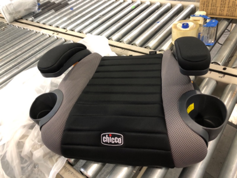 Photo 1 of Chicco GoFit Backless Booster Car Seat, Travel Booster Seat for Car, Portable Car Booster Seat for children 40-110 lbs. | Shark/Black/Grey Shark GoFit