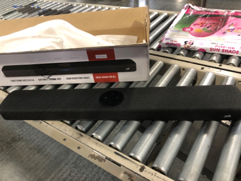 Photo 1 of Polk Audio React Sound Bar, Dolby & DTS Virtual Surround Sound, Next Gen Alexa Voice Engine with Calling & Messaging Built-in, Expandable to 5.1 with Matching React Subwoofer & SR2 Surround Speakers Soundbar