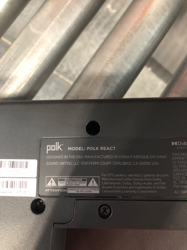 Photo 5 of Polk Audio React Sound Bar, Dolby & DTS Virtual Surround Sound, Next Gen Alexa Voice Engine with Calling & Messaging Built-in, Expandable to 5.1 with Matching React Subwoofer & SR2 Surround Speakers Soundbar