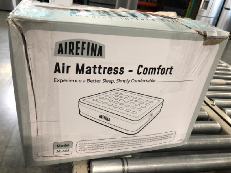 Photo 1 of Airefina Comfort Air Mattress Queen Size with Built-in Electric Pump, Inflatable Bed in 3 Mins Self-Inflation/Deflation, Flocked Surface Blow Up Bed for Home Portable Camping 80x60x18in, 750lbs MAX