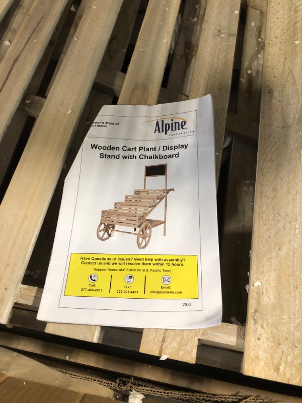 Photo 3 of Alpine Corporation MBB100 Cart Plant, 32" L x 55" W x 59" H, Off-White