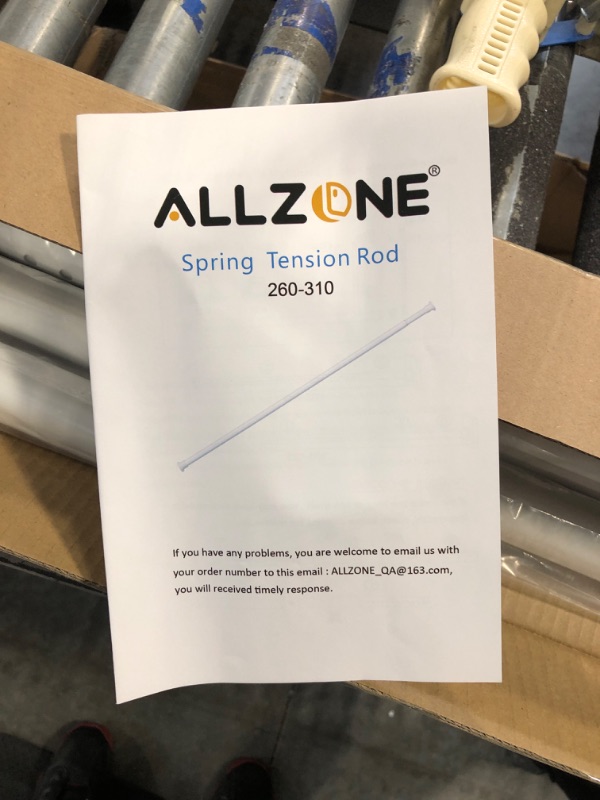 Photo 2 of ALLZONE Heavy Duty Tension Curtain Rod for Windows, 82 to 121 Inches, Room Divider Adjustable Pole for Patio, Bedroom, balcony, Hold Up Blackout Curtains and Non-Slip, White White 82-121 Inches