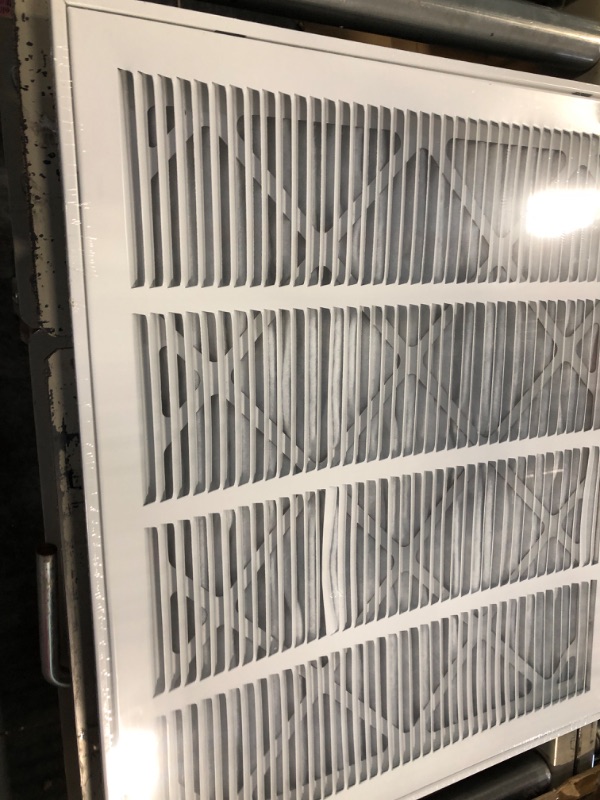 Photo 4 of 24" X 20" Return Air Filter Grille - Filter Included - Easy Plastic Tabs for Removable Face/Door - HVAC Vent Duct Cover - White [Outer Dimensions: 25.75w X 21.75h]