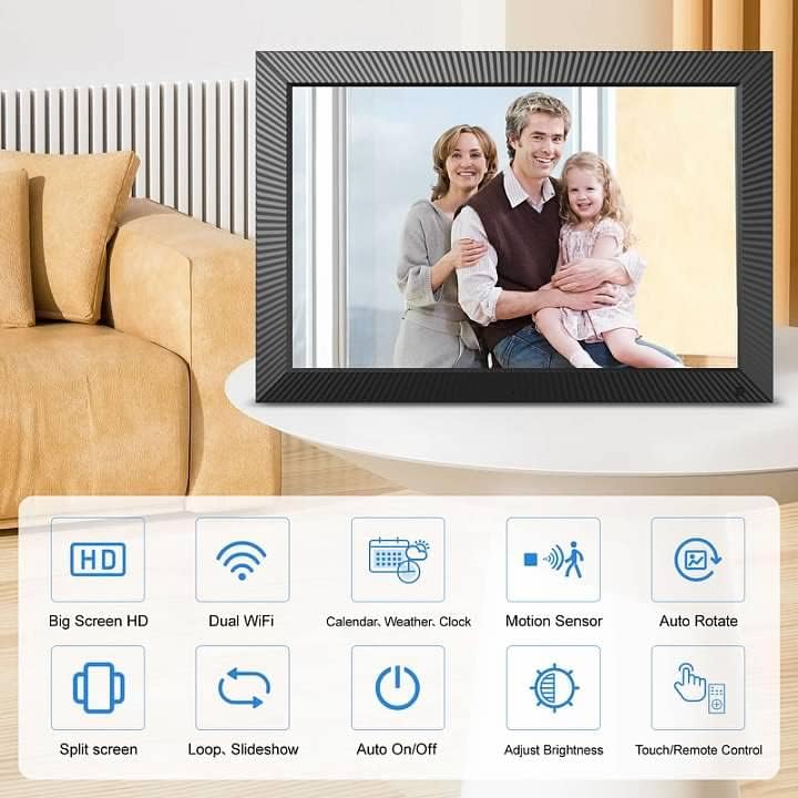 Photo 1 of Extra Large Digital Picture Frame - 19 inch Dual-WiFi Digital Photo Frame Wall Mountable, 32GB WiFi Smart Frame, Full Function, Share Photos and Videos via App or Email Instantly, Free Cloud Storage