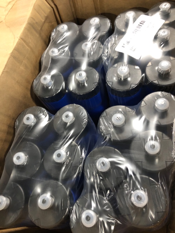 Photo 3 of 50 Strong Bulk Water Bottles | 24 Pack Sports Bottle | 22 oz. BPA-Free Easy Open with Pull Top Cap | Made in USA | Reusable Plastic Water Bottles for Adults & Kids | Top Rack Dishwasher Safe Silver