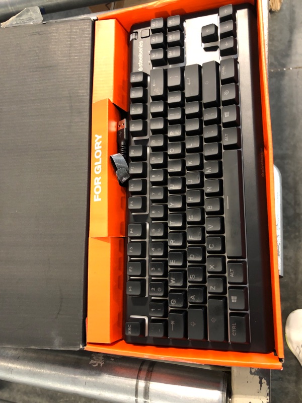 Photo 1 of SteelSeries Apex 3 TKL RGB Gaming Keyboard – Tenkeyless Compact Form Factor - 8-Zone RGB Illumination – IP32 Water & Dust Resistant – Whisper Quiet Gaming Switch – Gaming Grade Anti-Ghosting