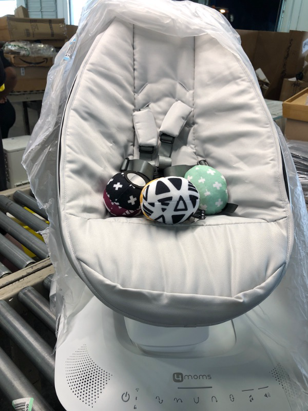 Photo 3 of 4moms MamaRoo Multi-Motion Baby Swing, Bluetooth Baby Swing with 5 Unique Motions, Grey