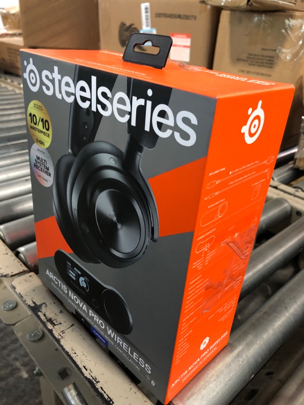 Photo 1 of SteelSeries Arctis Nova Pro Wireless Multi-System Gaming Headset - Premium Hi-Fi Drivers - Active Noise Cancellation - Infinity Power System - Stealth Retractable Mic - PC, PS5/PS4, Switch, Mobile Nova Pro PC | PlayStation