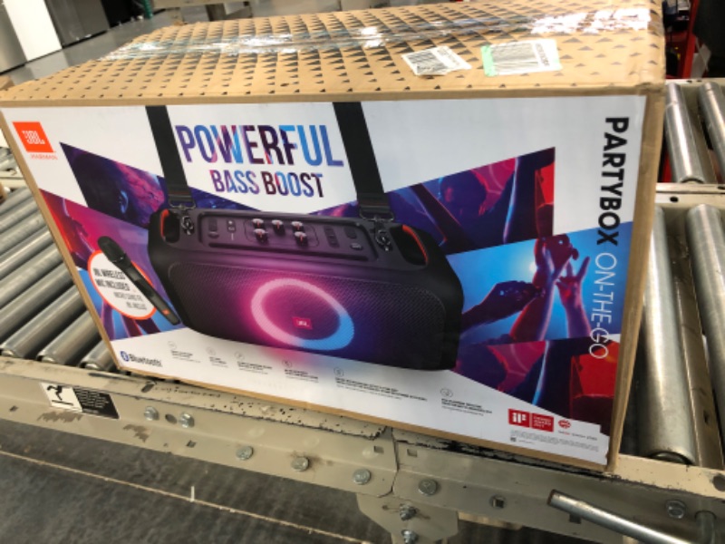 Photo 2 of JBL PartyBox On-The-Go Powerful Portable Bluetooth Party Speaker with Dynamic Light Show