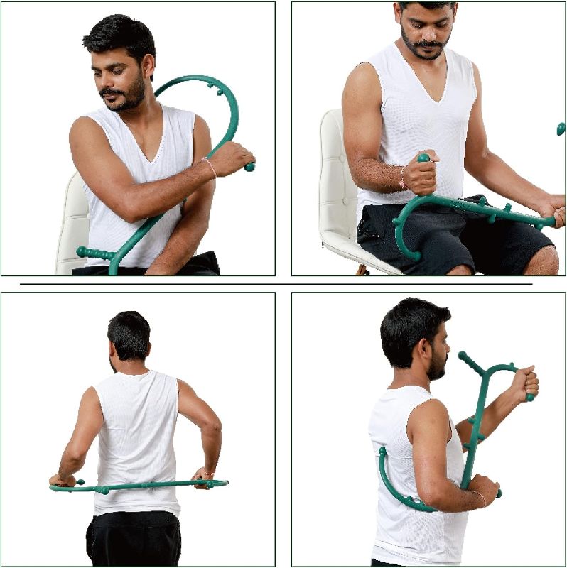 Photo 1 of Massage Trigger Point Cane, Body Deep Tissue, Handheld Back, Neck, Shoulder, Leg and Feet Massager Rod, Muscle Release Tool Self Massage Hook Cane for Women & Men, Green