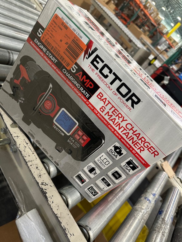 Photo 1 of Vector 15 Amp Automatic 12V Battery Charger with 50 Amp Engine Start and Alternator Check