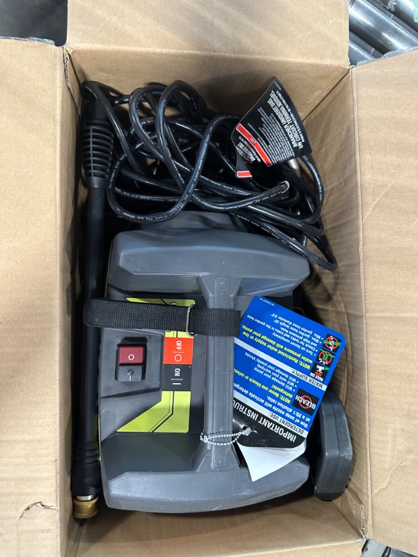 Photo 3 of Ryobi 1,600-PSI 1.2-GPM Electric Pressure Washer (Model RY141612)