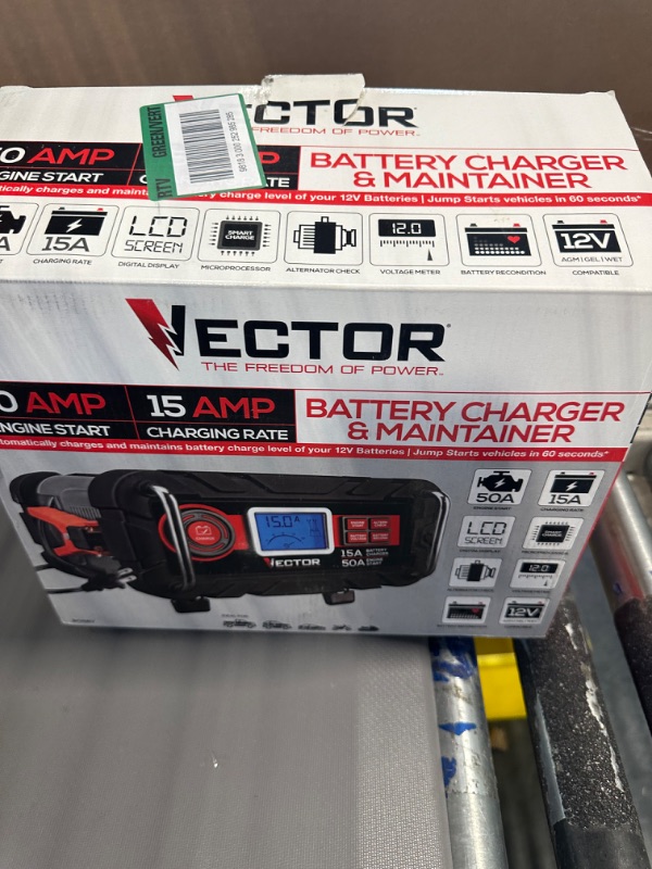 Photo 2 of Vector 15 Amp Automatic 12V Battery Charger with 50 Amp Engine Start and Alternator Check