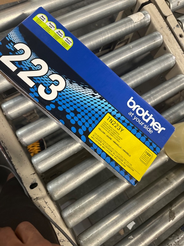 Photo 1 of Brother Genuine TN223Y, Standard Yield Toner Cartridge, Replacement Yellow Toner, Page Yield Up to 1,300 Pages, TN223, Amazon Dash Replenishment Cartridge