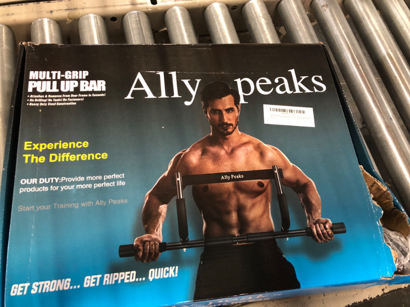 Photo 1 of Ally Peaks Pull Up Bar for Doorway | Thickened Steel Max Limit 440 lbs Upper Body Fitness Workout Bar| Multi-Grip Strength for Doorway | Indoor Chin-Up Bar Fitness Trainer for Home Gym Portable silver2. Factory sealed.