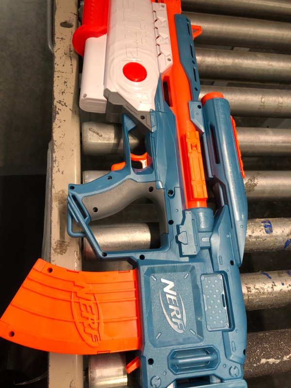 Photo 1 of NERF Elite 2.0 Motoblitz Blaster with Scope, Motorized 10-Dart Blasting, Airblitz 6 Darts, Outdoor Toys for 8 Year Old Boys & Girls
