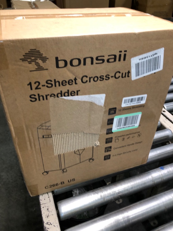 Photo 2 of Bonsaii Heavy Duty Paper Shredder, 24 Sheet 60 Mins Large Office Crosscut Shredder for Commercial Use, Anti-Jam System & P-4 High Security Supports...
