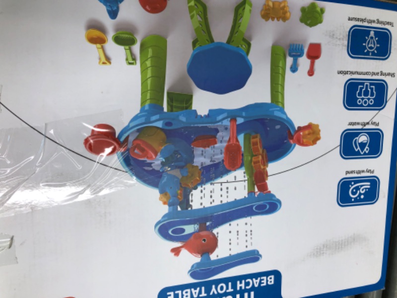 Photo 1 of IHAHA Kids Sand Water Table for Toddlers, 3-Tier Sand and Water Play Table Toys for Toddlers Kids, Kids Beach Toys Activity Sensory Play Table Outdoor Toys for Toddler Boys Girls Age 1-3 3-5 9340