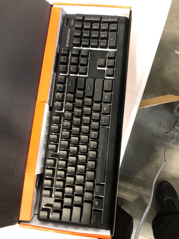 Photo 5 of SteelSeries Apex 3 RGB Gaming Keyboard – 10-Zone RGB Illumination – IP32 Water Resistant – Premium Magnetic Wrist Rest (Whisper Quiet Gaming Switch)