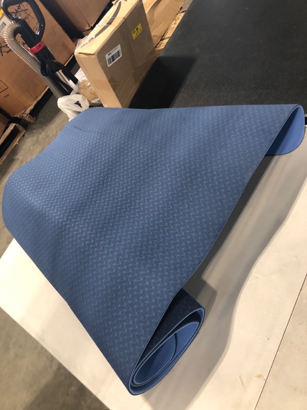 Photo 1 of BOBO BANANA 1/4 Thick TPE Yoga Mat,72"x24" Eco-friendly Non-Slip Exercise & Fitness Mat for Men&Women with Carrying Strap, Workout Mat for Yoga,Pilates& Floor Exercise blue