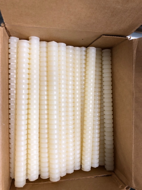 Photo 3 of 5/8” diameter x 8” long. Low Temp Notch Hotmelt Glue Stick Quad, (compared to 3M 3762LMQ),Good for Packaging, Shipping applications. Bonds Carton, Wood, Chipboard, and Foam, 11 lbs (approx 165 sticks)