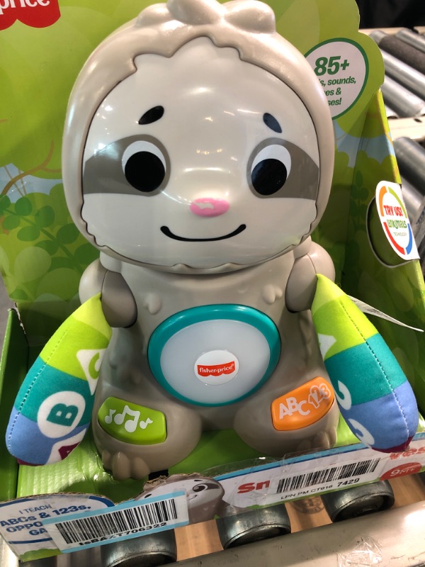 Photo 2 of Fisher-Price Linkimals Baby Learning Toy with Interactive Lights Music and Clapping Motion, Smooth Moves Sloth Standard Packaging