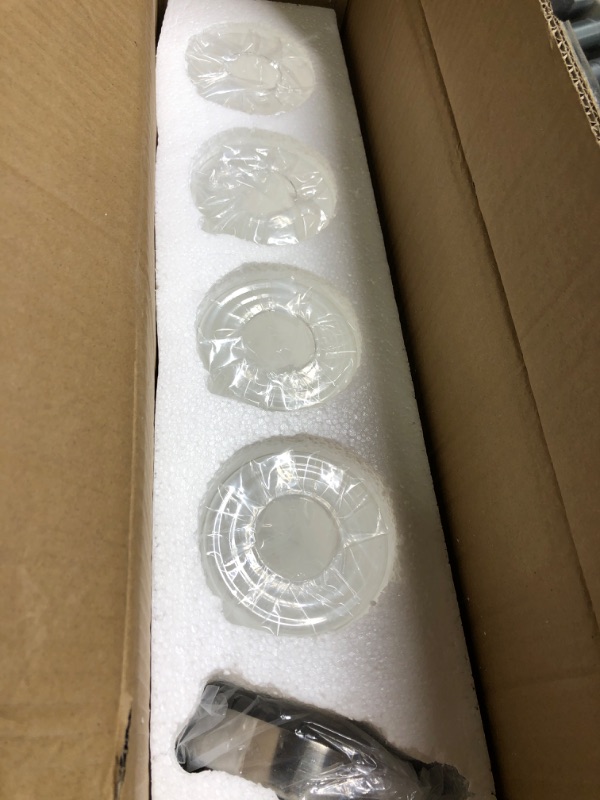 Photo 1 of 4-Light Bathroom Vanity Light, HWH Chrome Vanity Light Fixture with Clear Glass Shade, Modern Wall Sconce Over Mirror, 5HLT63B-4W CH Chrome - 4 Lights