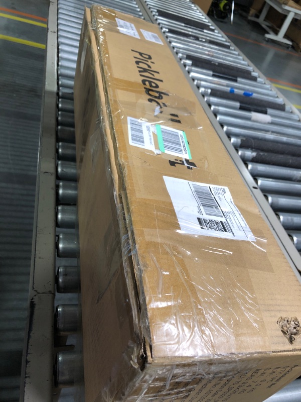 Photo 1 of Portable Pickleball Net on Wheels, 22FT Standard Pickleball Net for Driveway Backyard, Strong PE Net, Metal Frame, 4 Balls, 1 Carry Bag, Pickleball Net System for Indoor & Outdoor Play