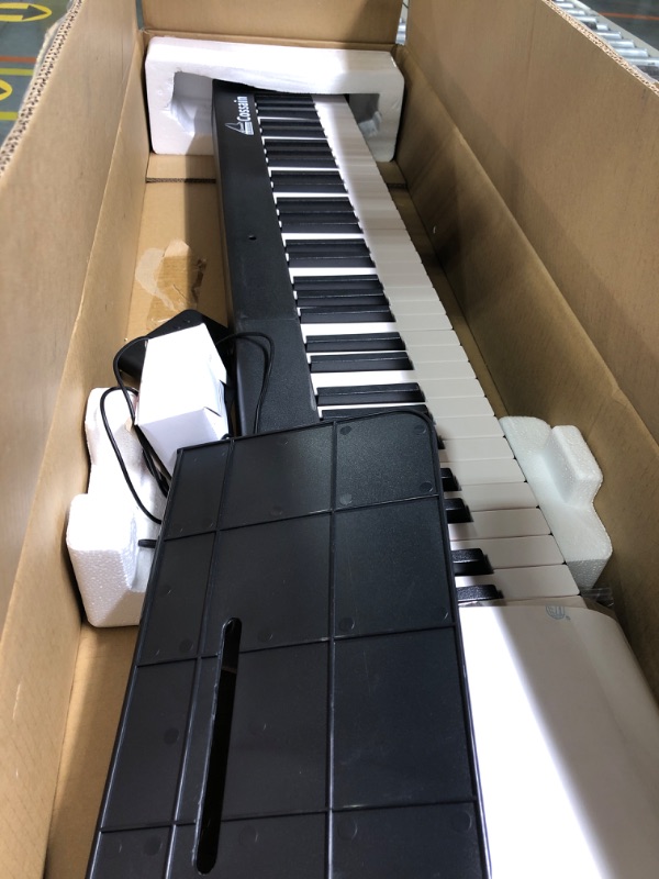 Photo 1 of Alesis Recital – 88 Key Digital Piano Keyboard with Semi Weighted Keys, 2x20W Speakers, 5 Voices, Split, Layer and Lesson Mode, FX and Piano Lessons Recital Piano Only
