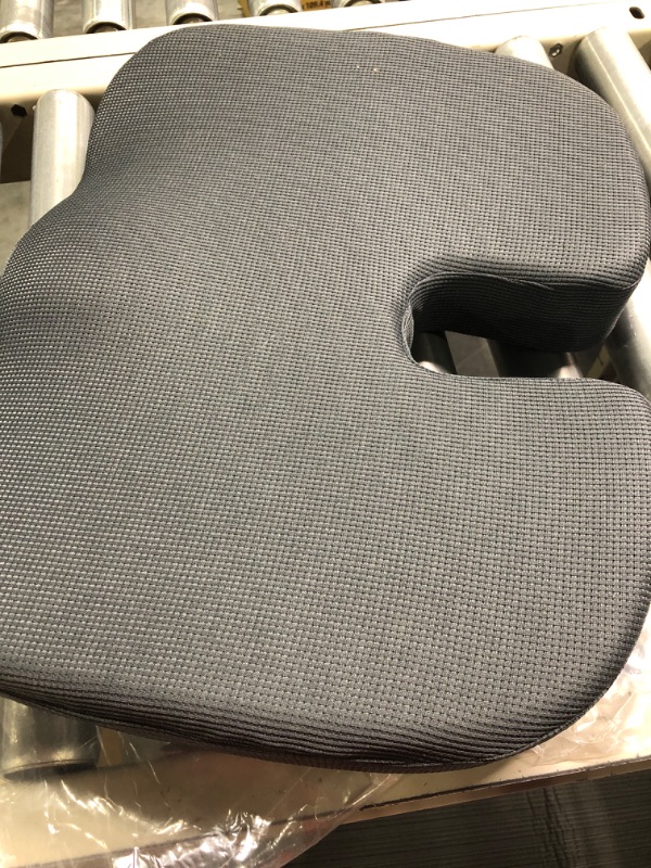 Photo 1 of TushGuard Seat Cushion, Office Chair Cushions, Car Seat Cushion, Non-Slip Sciatica & Back Coccyx Tailbone Pain Relief Chair Pad, Memory Foam Butt Pillow for Computer Desk, Wheelchair, Driving (Grey)
