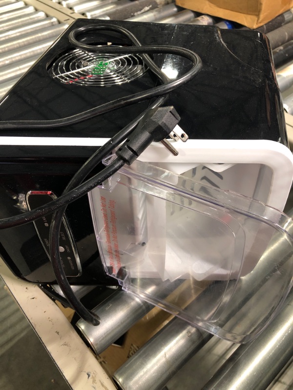 Photo 1 of VIVOHOME Electric Portable Compact Countertop Automatic Ice Cube Maker Machine with Visible Window and Ice Scoop Black 26lbs/Day 26lbs / day Black