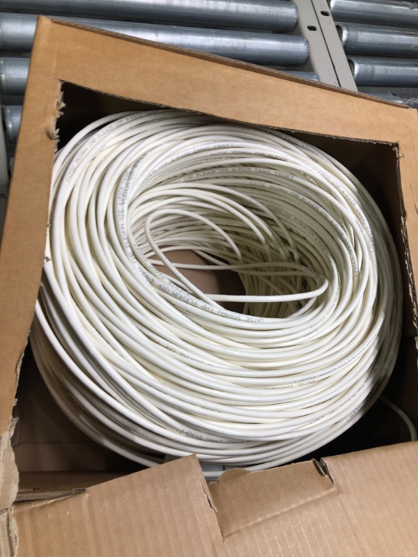 Photo 3 of Premiertek 1000Ft Cat6 23AWG UTP Solid 4-Pairs Network Ethernet LAN Cable Bulk White (CAT6-CCA-1KFT-W)