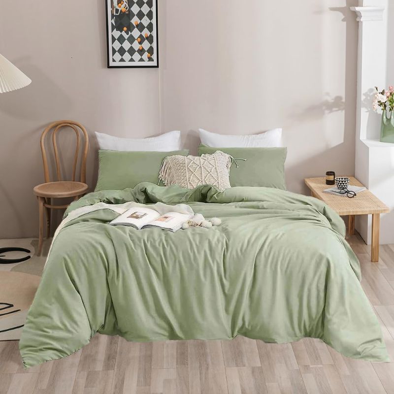 Photo 1 of  Green Comforter Queen Solid Light Green