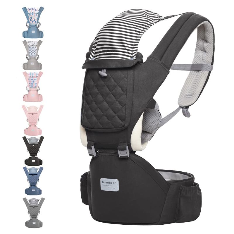 Photo 1 of Baby Carrier, 6-in-1 Baby Carrier Newborn to Toddler, Baby Carrier with Hip Seat Lumbar Support 7-41 lbs, Baby Soft Carrier for All Seasons & Positions, Adjustable Size for Shopping Hiking Travelling https://a.co/d/4BHE7W9