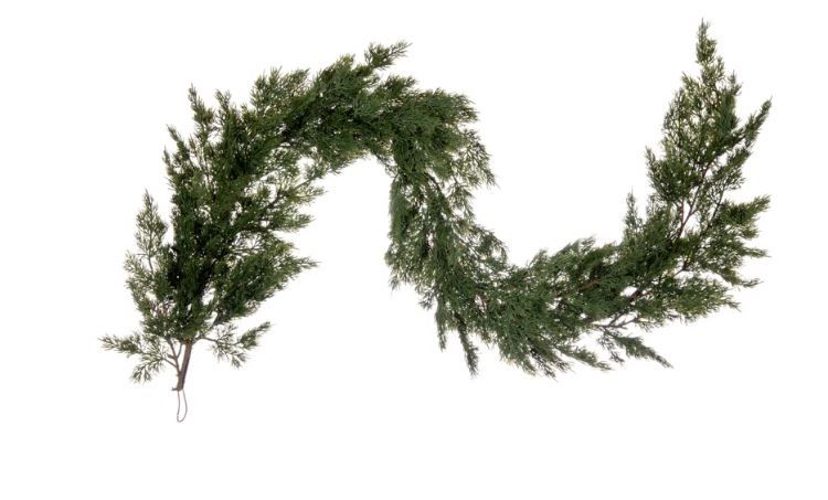 Photo 1 of 1 Pack LED Christmas Cedar Garland Artificial Pine Cypress Vines with Light Christmas Garland with Lights for Christmas Table Mantle Background Wall Room Outdoor Indoor Winter Decoration (6.56 ft) 1 6.56 ft