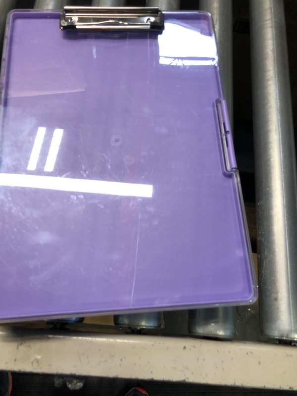 Photo 3 of Hongri Clipboard with Storage, Folder Nursing Clipboards Side Opening, Heavy Duty Clipboard with Dual Compartment Storage Box, Smooth Writing for Work, Office Supplies, School Supplies(Purple)