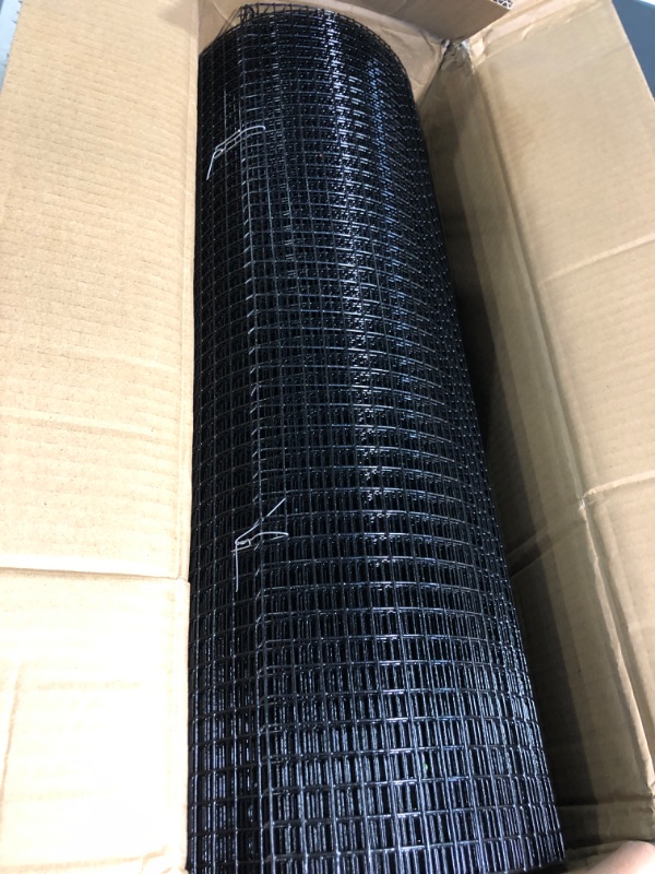Photo 3 of 24'' x 50' 1/2inch Hardware Cloth 19 Gauge Black Vinyl Coated Welded Fence Mesh for Home and Garden Fence and Home Improvement Project