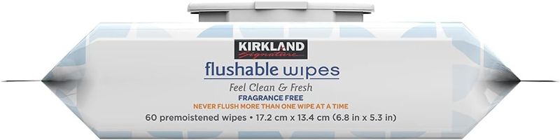 Photo 1 of Kirkland Signature Kirkland signature moist flushable wipes 128 Count (Pack of 2)