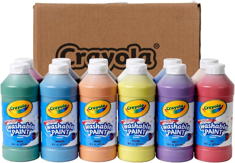 Photo 1 of 16 Pack CRAYOLA LLC FORMERLY BINNEY & SMITH WASHABLE PAINT 16OZ TURQUOISE
MISSING 1